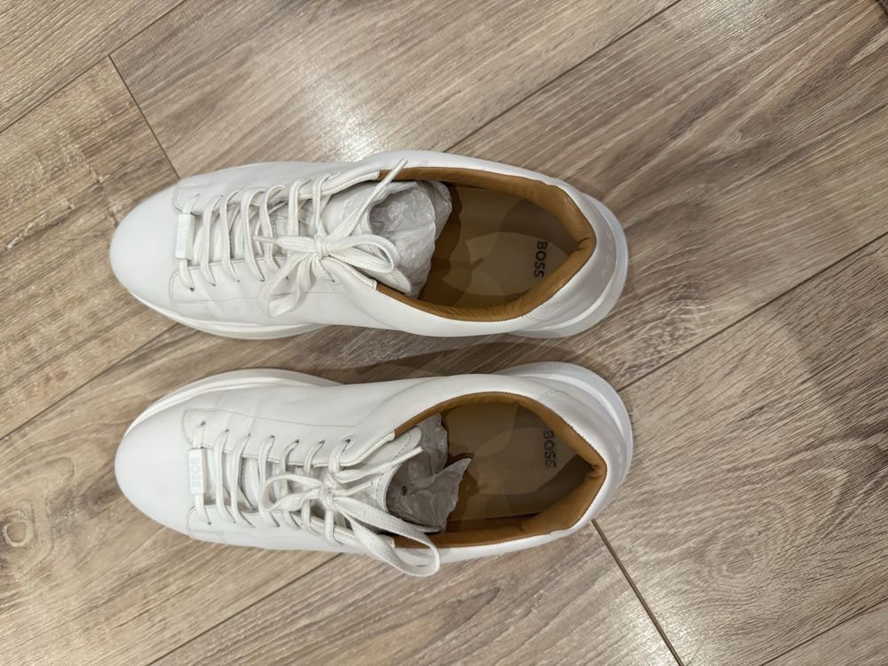 Оригинални Обувки BOSS Bulton – White on White