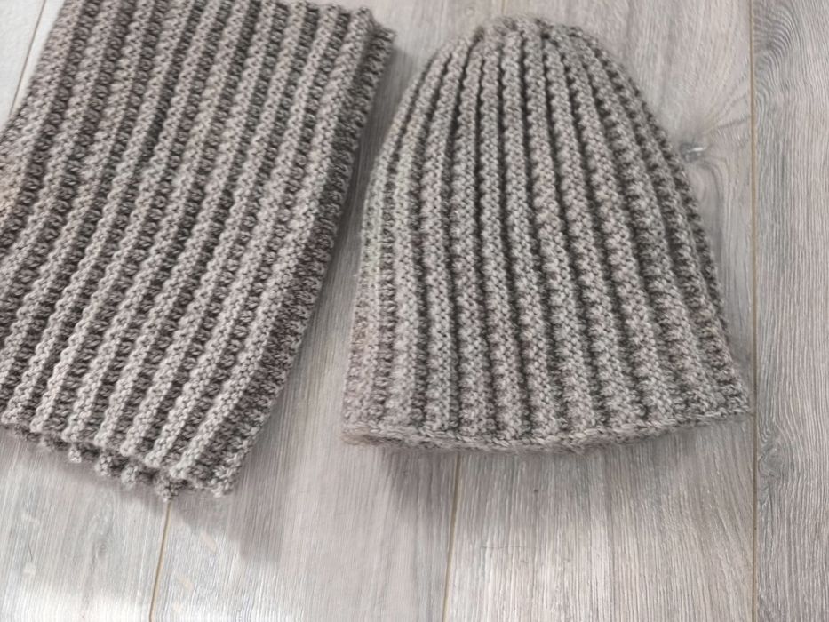 Комплект шапка+снуд respect/цвет тауп/новый