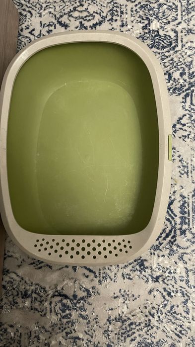 Лоток для кошек зеленый