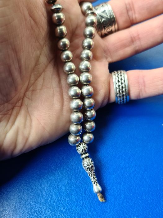 N Matanii rozalie tasbih misbaha argint masiv 925,33 margele