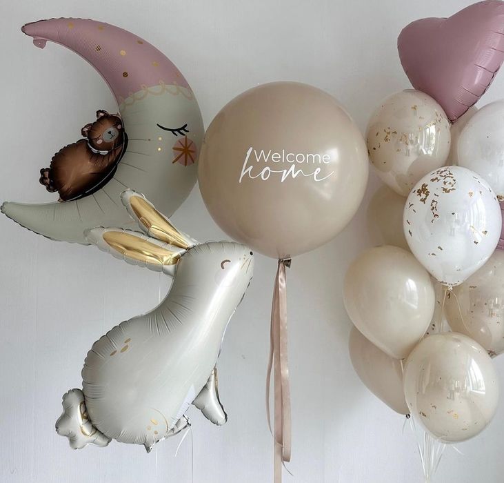 Воздушные шары для выписки из роддома! Наклейки на авто!