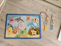 Дървена магнитна игра на риболов с рибки и въдици Tooky Toy