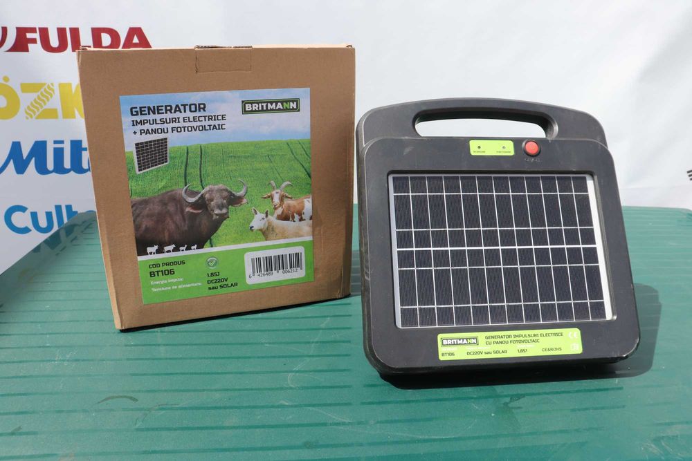 Aparat Impulsuri 1.85 Jouli Mixt cu panou solar pentru Gard electric