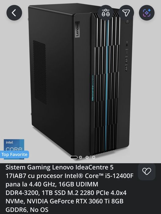 Sistem gaming Lenovo IdeaCentre 5