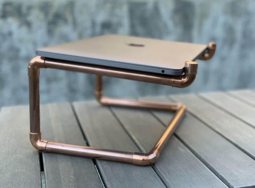 Suport Leptop din Cupru/Copper Pipe Laptop Stand