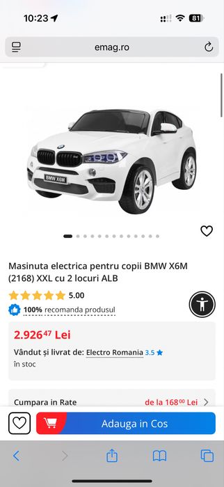 Masina electrica  BMW x6M