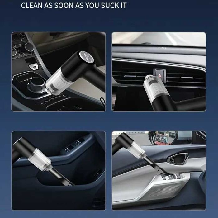 Безжична Мощна мини прахосмукачка с USB зареждане 2 четки