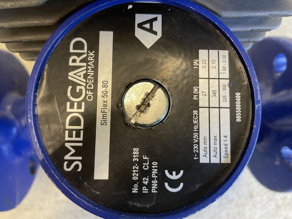 Vând pompă de recirculare Smedegard 50-80!