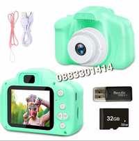 Зелен детски фотоапарат Дигитален фотоапарат