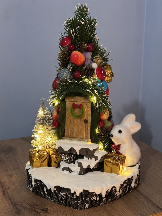 Новогодняя Волшебная Композиция "Лесная Сказка" с LED-подсветкой