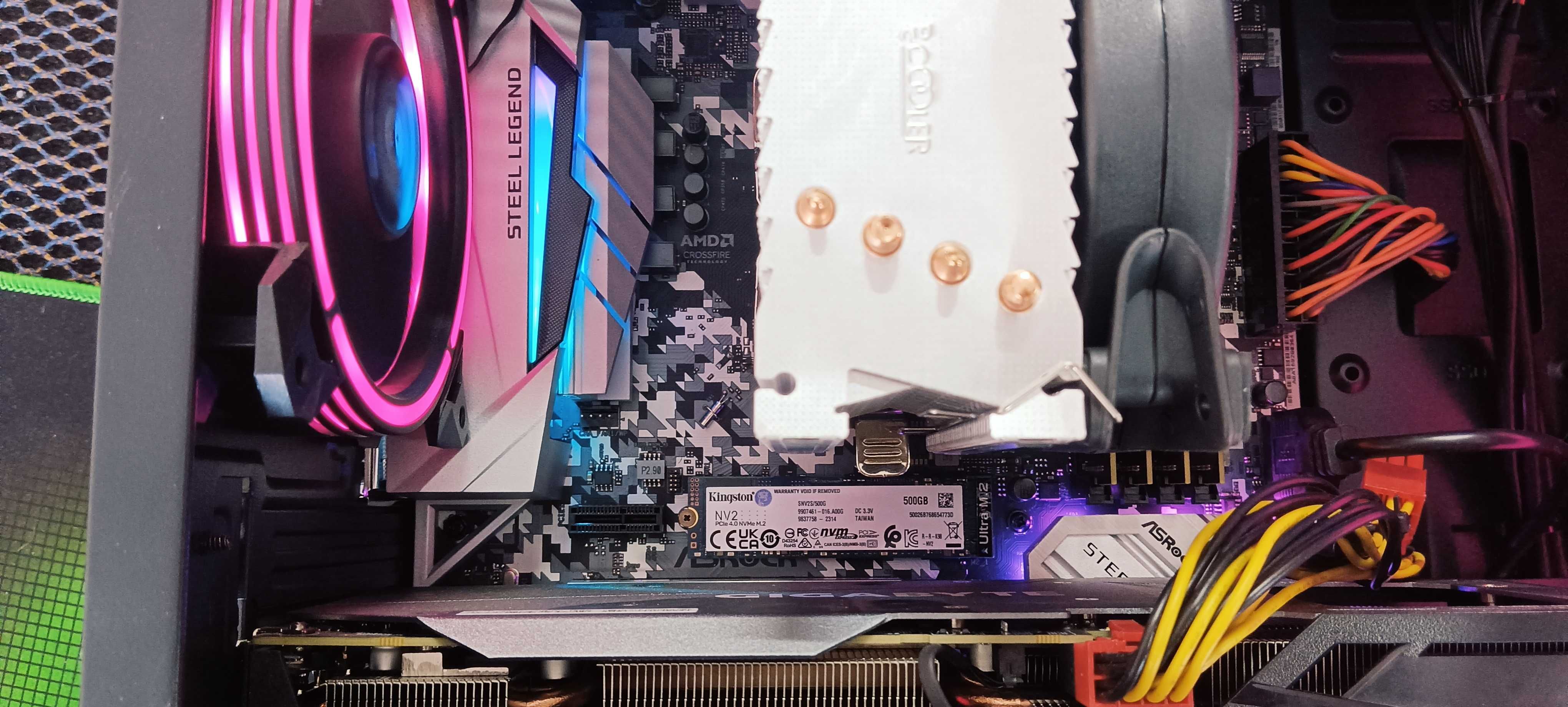 ПК Ryzen 7 5700X3D RTX 3060 - 12gb DDR4 - 32гб SSD M-2-500гб