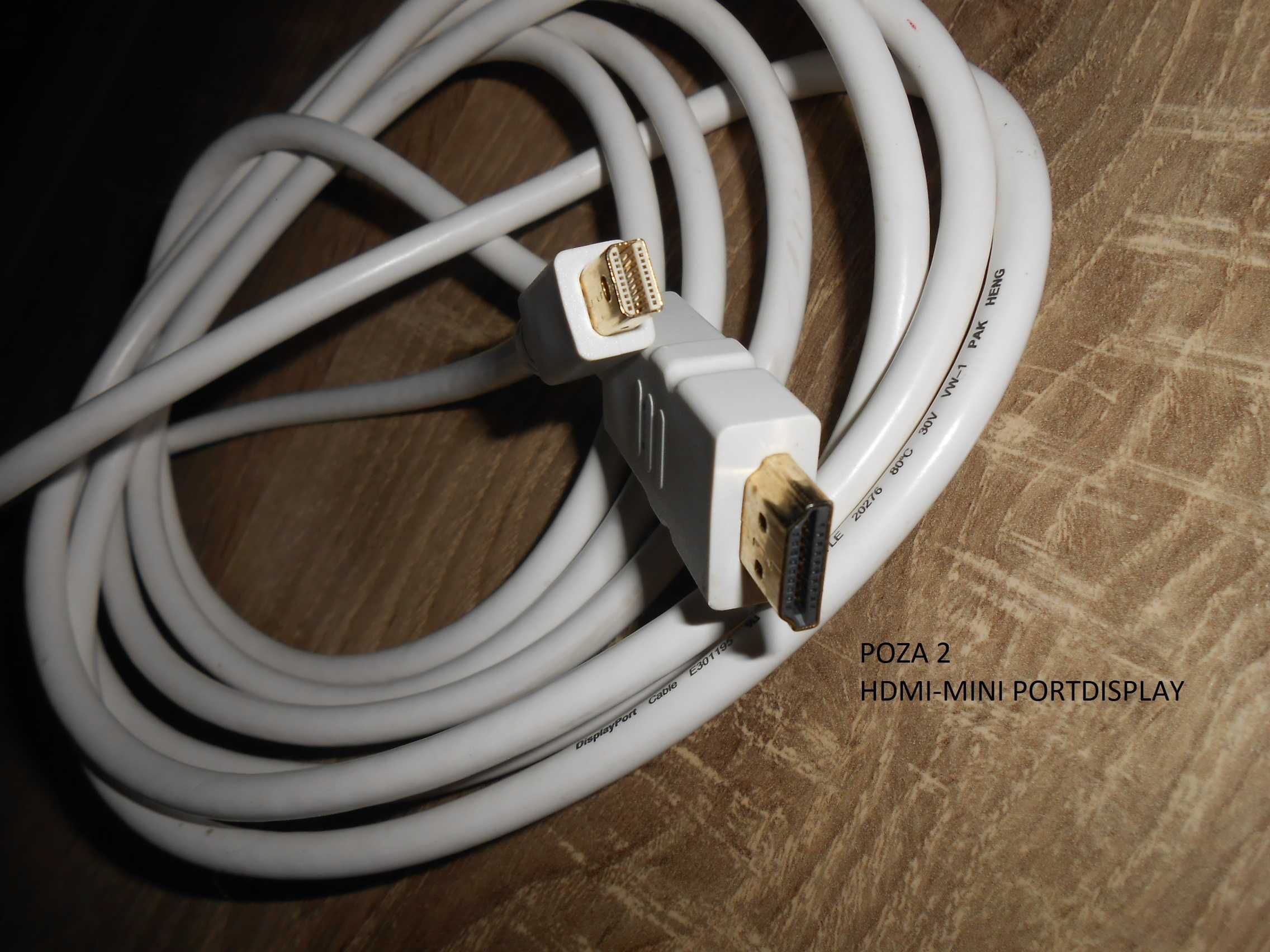 Cabluri/adaptoare mini display port /hdmi 4 k/USB.C/vga,dvi