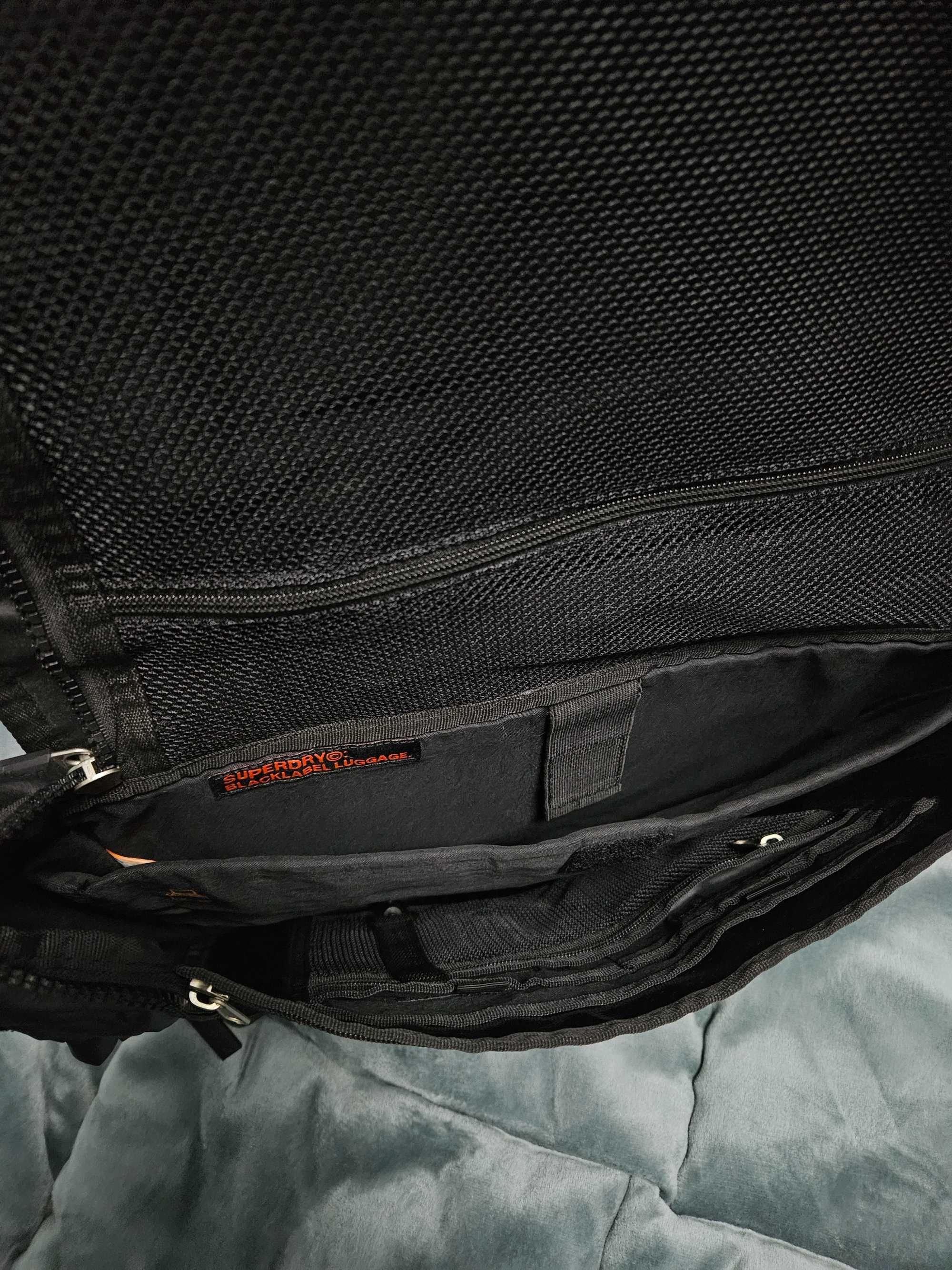 Superdry Polyester Black Gym Bag (U91010DNF1)