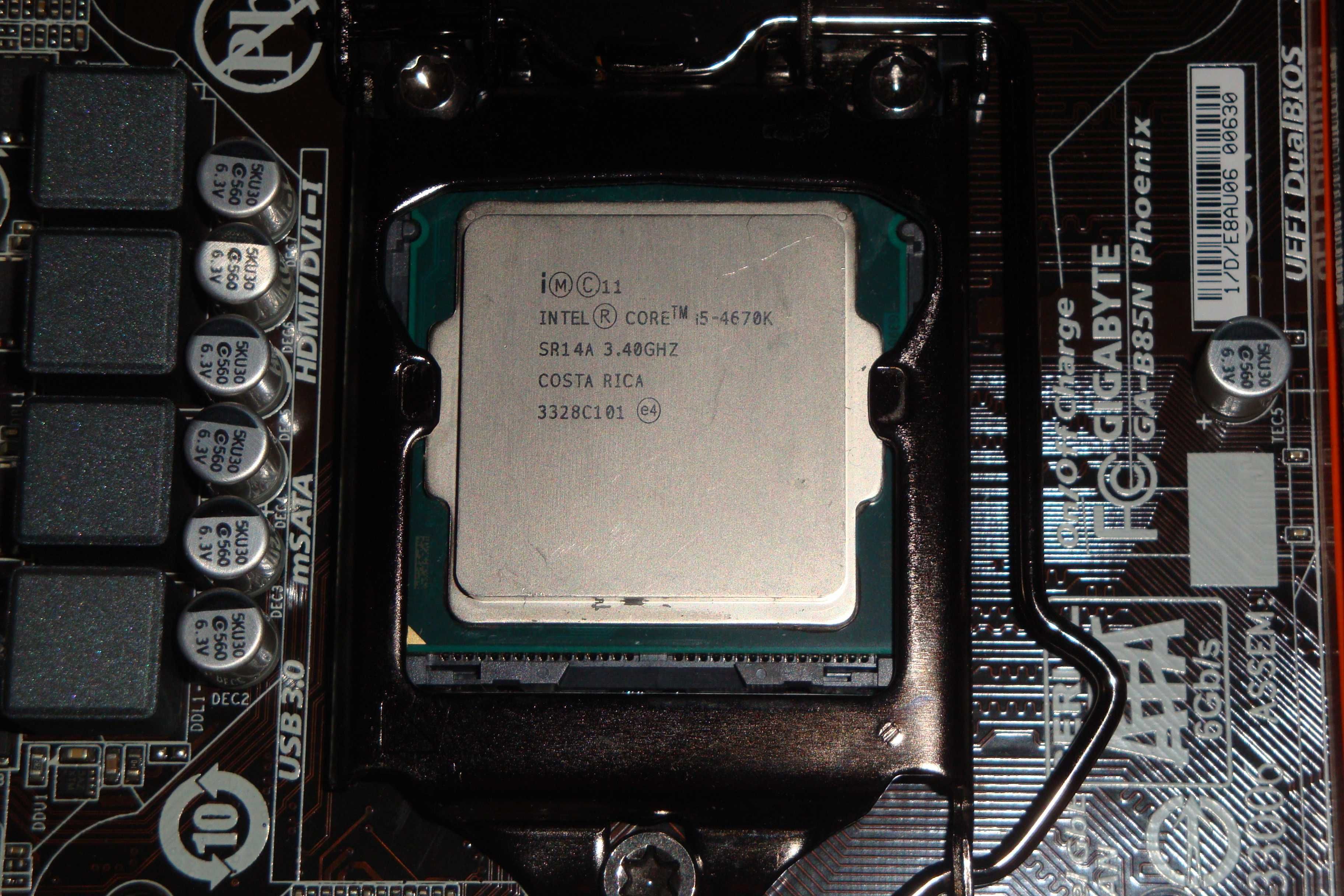 procesor calculator intel i5 4670k 3.4 ghz gen 4 sk 1150 cooler inclus