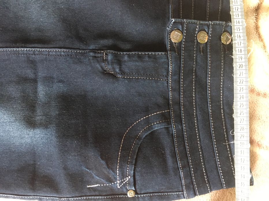 Fusta blugi/Denim elastică talie înaltă