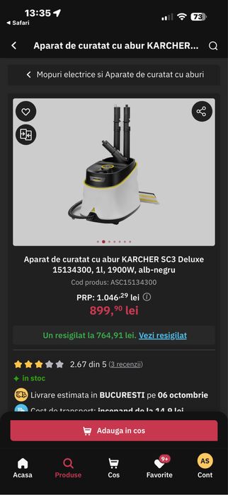 Karcher sc3 deluxe nou!