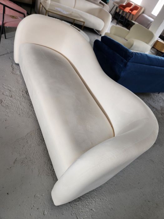 NOU Canapea catifea "VELTADA", curbată