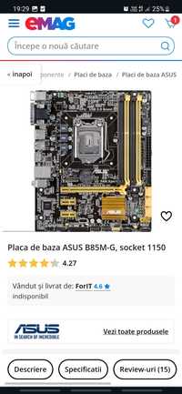 Placasa de baza asus + procesor I5