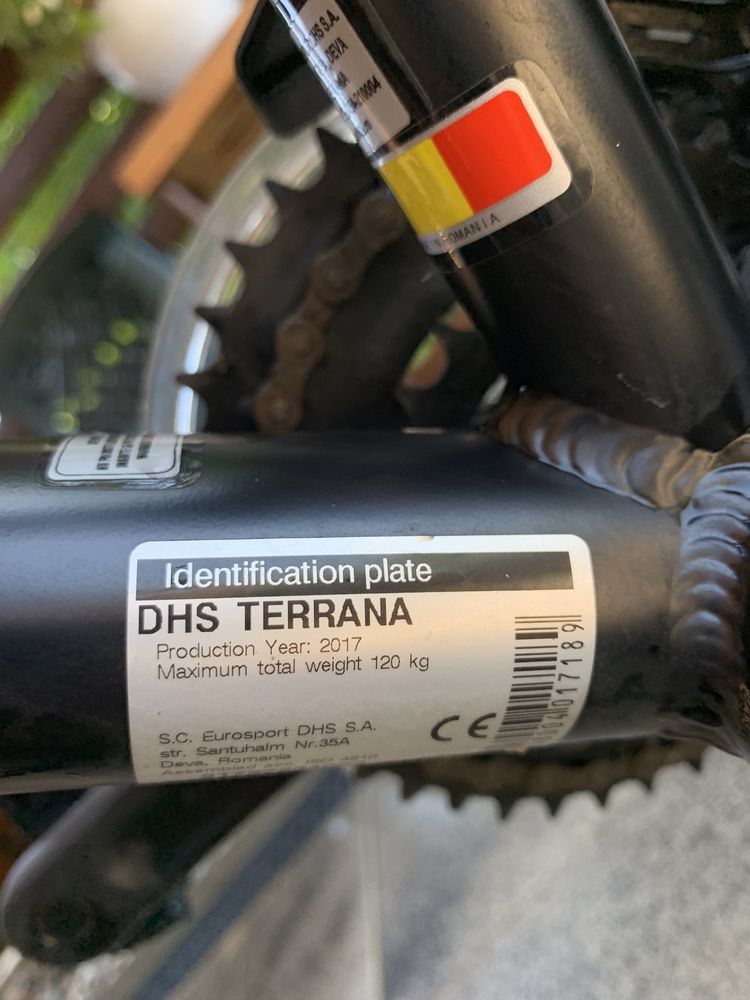 Bicicleta MTB, DHS, Terrana 2923, Model 2017, 29 inch, Negru, 495 mm
