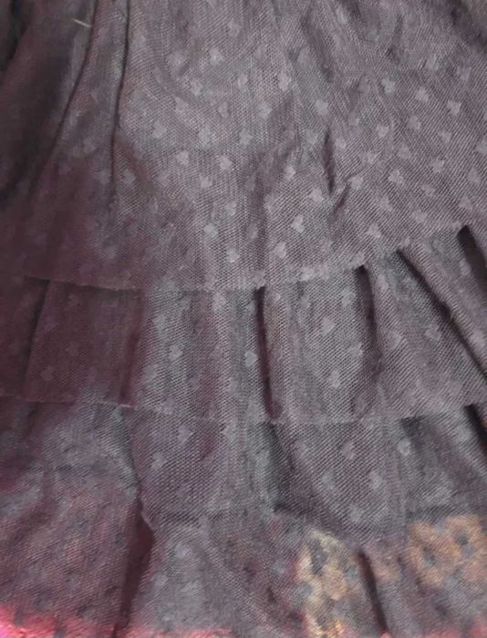 Rochie cu volane voal imprimeu inimioare