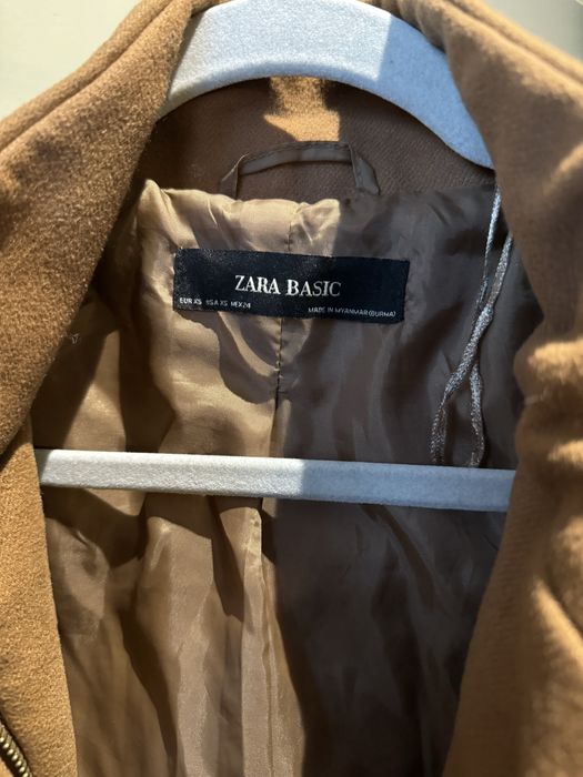 Дамско кафяво зимно палто Zara