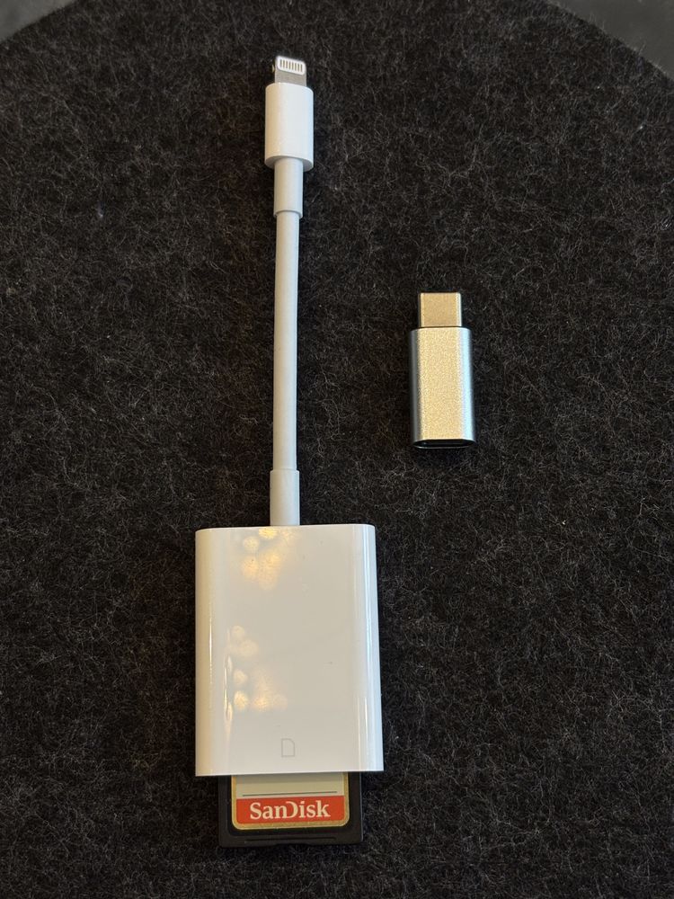Apple lightning SD CARD READER/четец + USB-C adapter