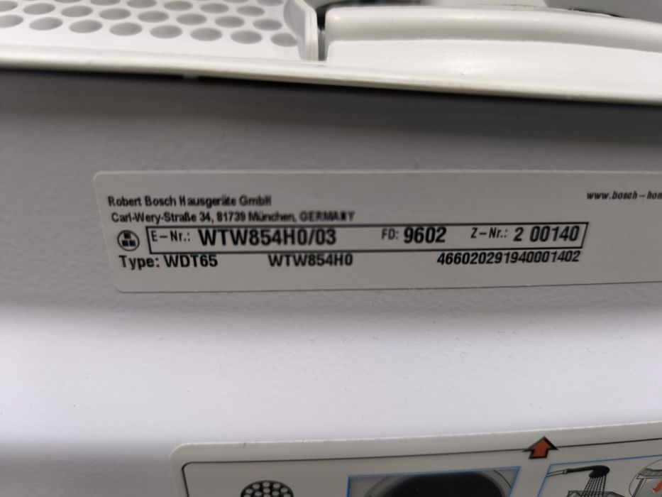 Сушилня Bosch WTW 854 H0 - 8кг. термопомпа Клас А++