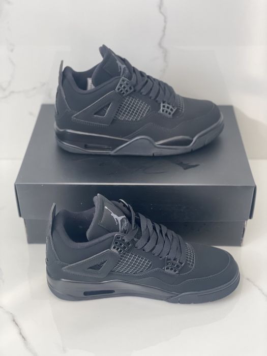 Air Jordan 4 Retro Black Cat Light Graphite Thunder Red Infrared
