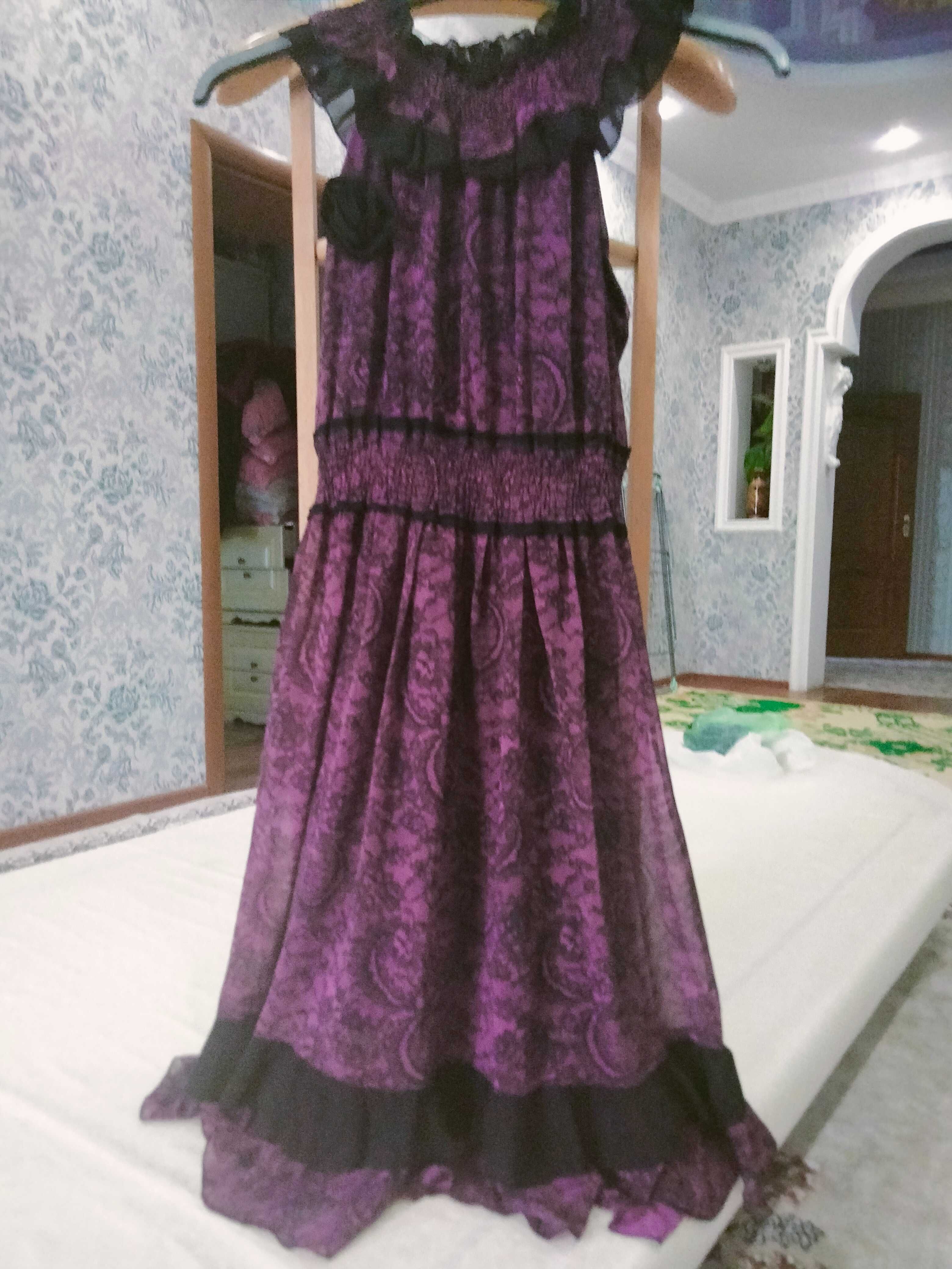 Продам турецкий шифоновый летный платья  цвет коралловый