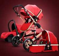 Бебешка количка 3в1 червена