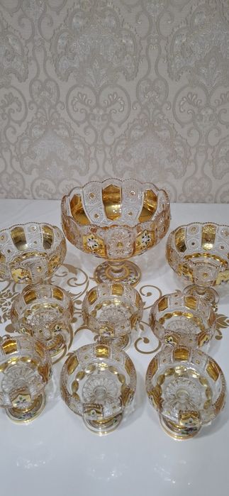 Богемская хрустальная набор