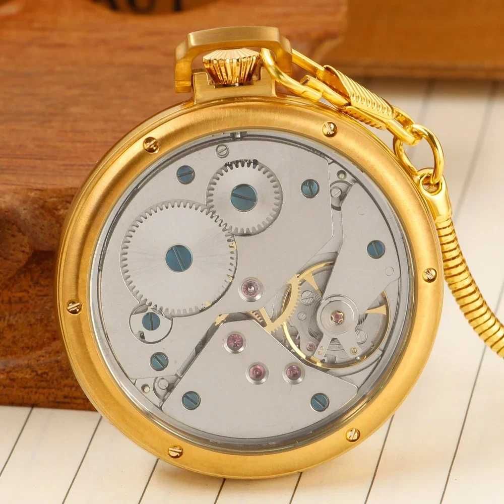 Ceas de buzunar Gold Mecanic Unitas 6497 Imperial 45 mm
