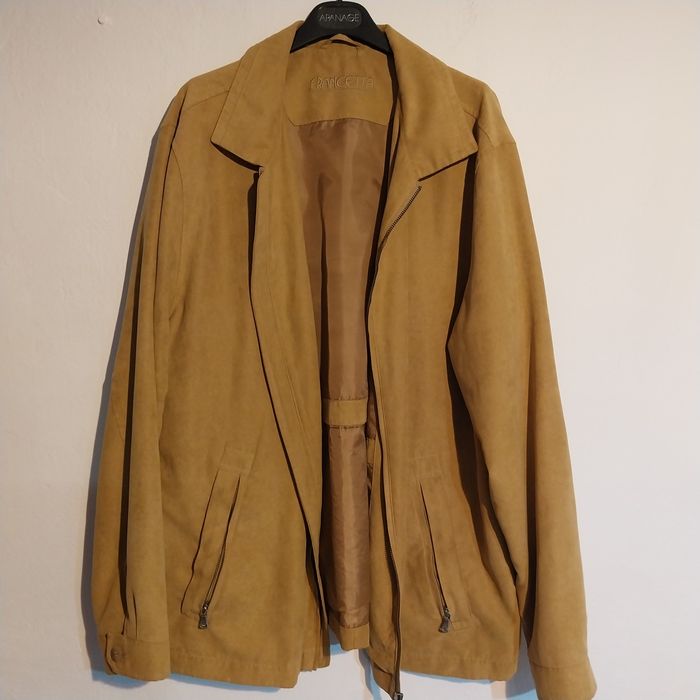 Jachetă elegantă stil casual Francetta, piele întoarsă falsă