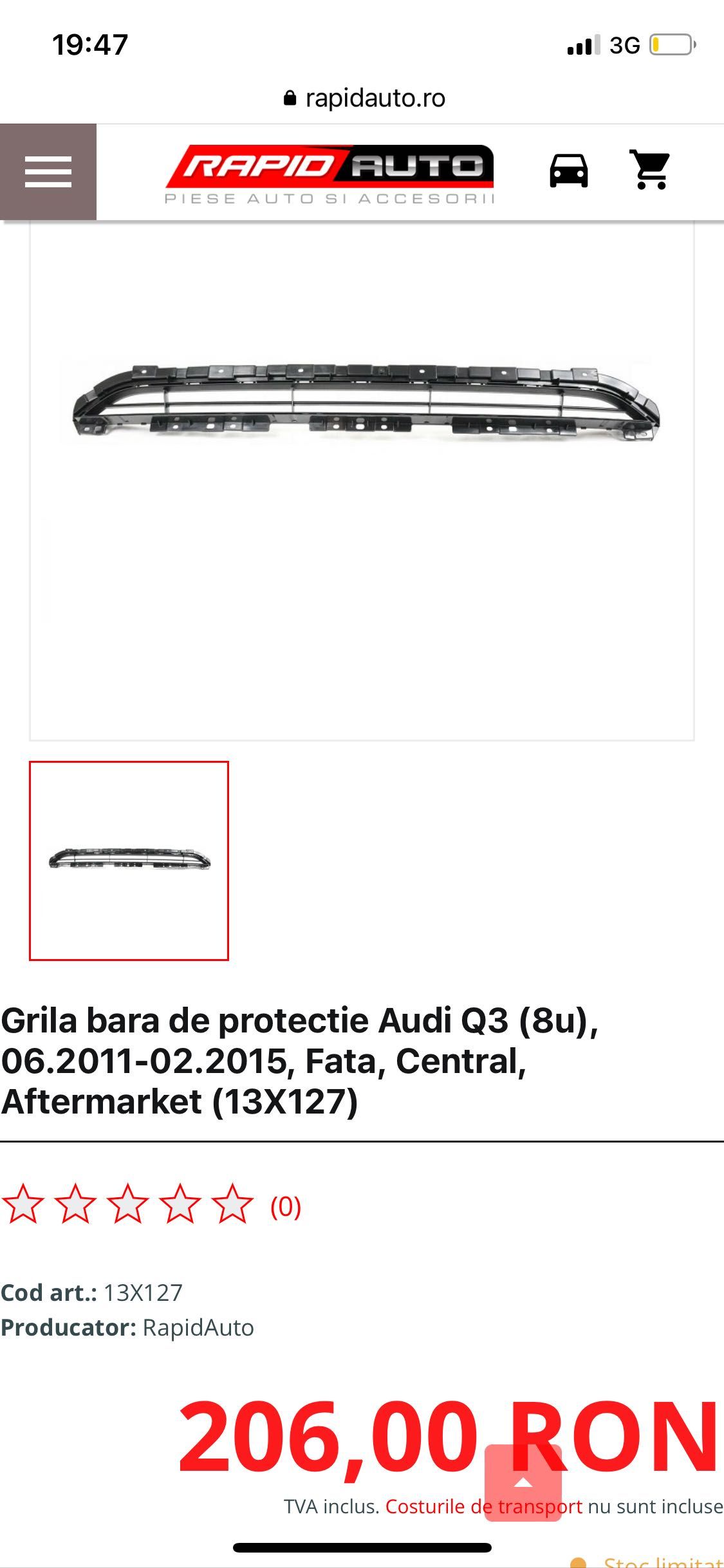 Vand grila bara audi Q3