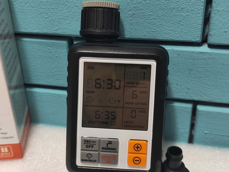 CROSOFMI Напоителен компютър с голям дисплей, Rain Delay и Child Lock