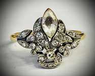 Inel aur 18k cu diamante.