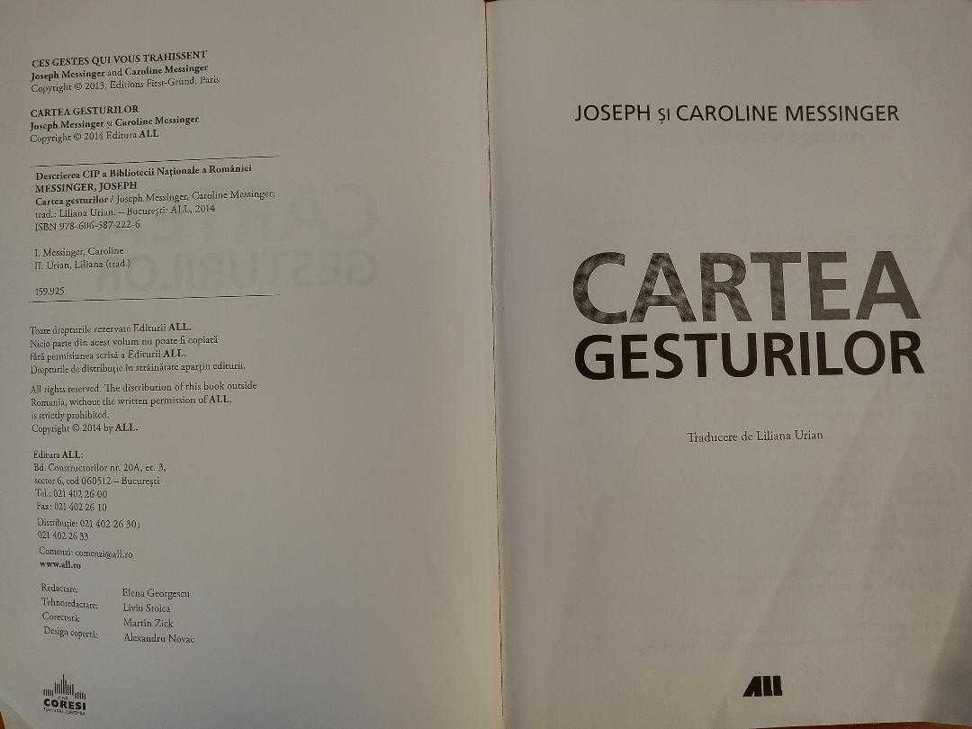 Cartea Gesturilor - Joseph Messinger si Caroline Messinger