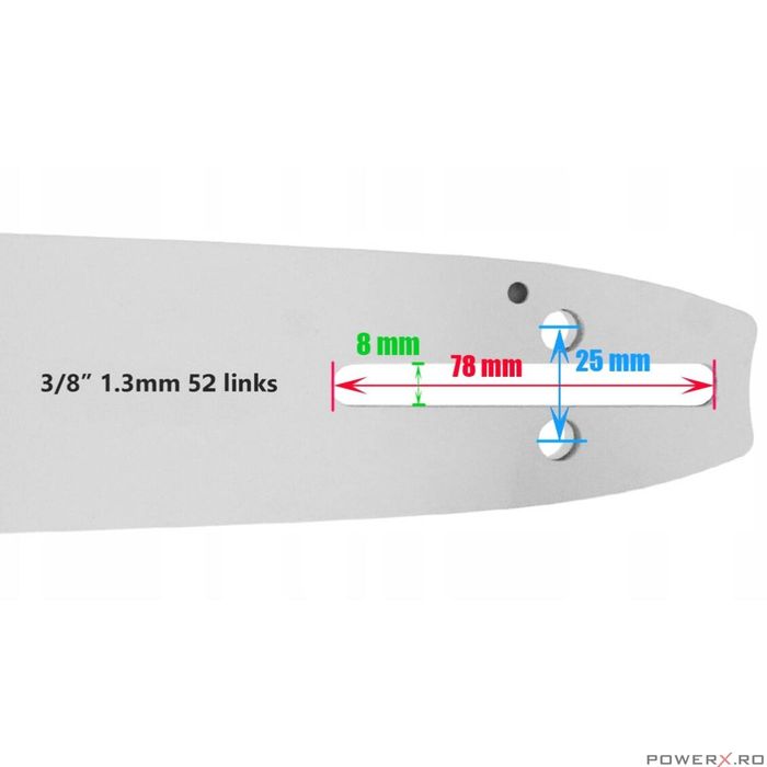 Lama drujba 35 cm, pas 3/8" picco, pentru lant cu 26 dinti, compatibil