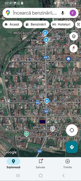Vand teren intravilan com Vasilati,  jud Călărași