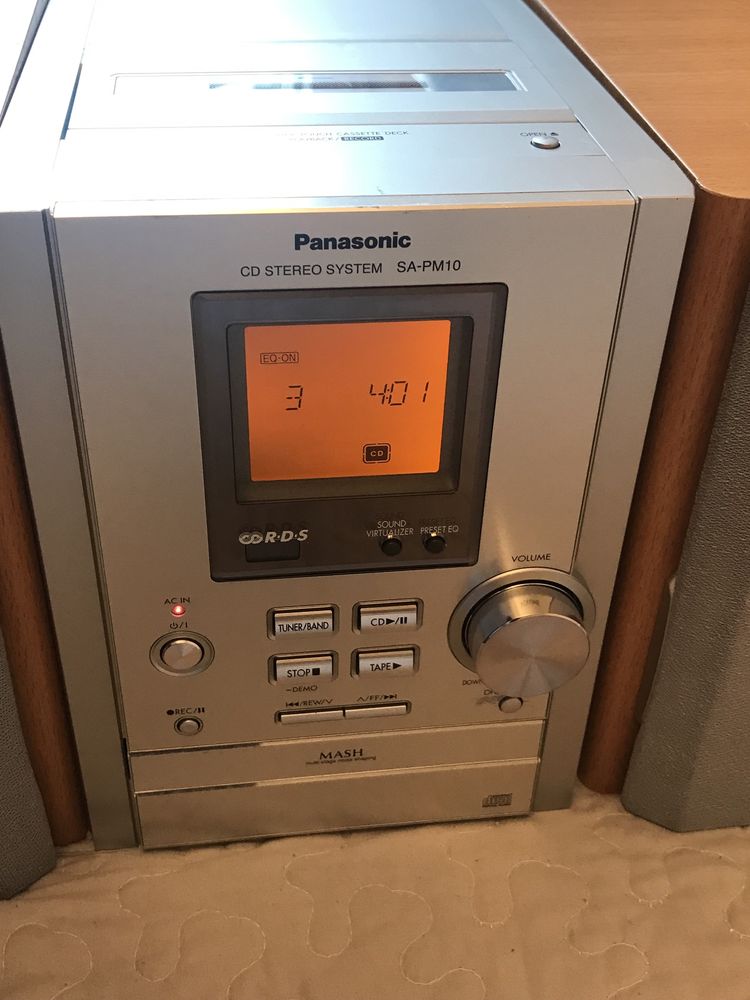 Minisiste-audio: Radio,Deck & CD, Panasonic SA-PM10, sunet super.