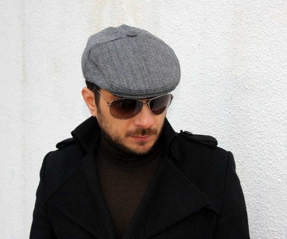 Basca Tweed "Hugo" (neagra, gri sau gri inchis)