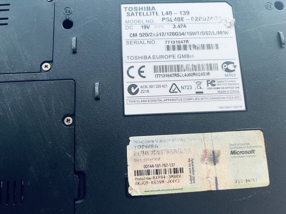 Laptop Toshiba satelite L300 și L40