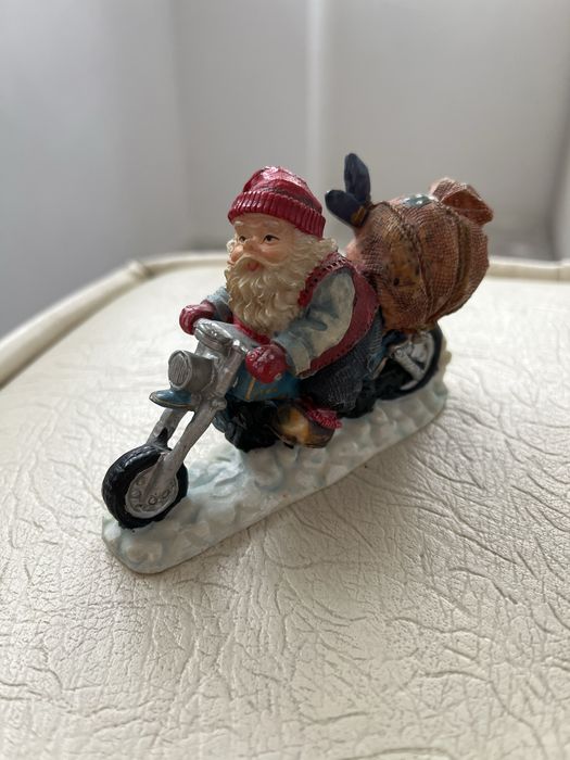 Bibelou Mos Craciun pe motocicleta