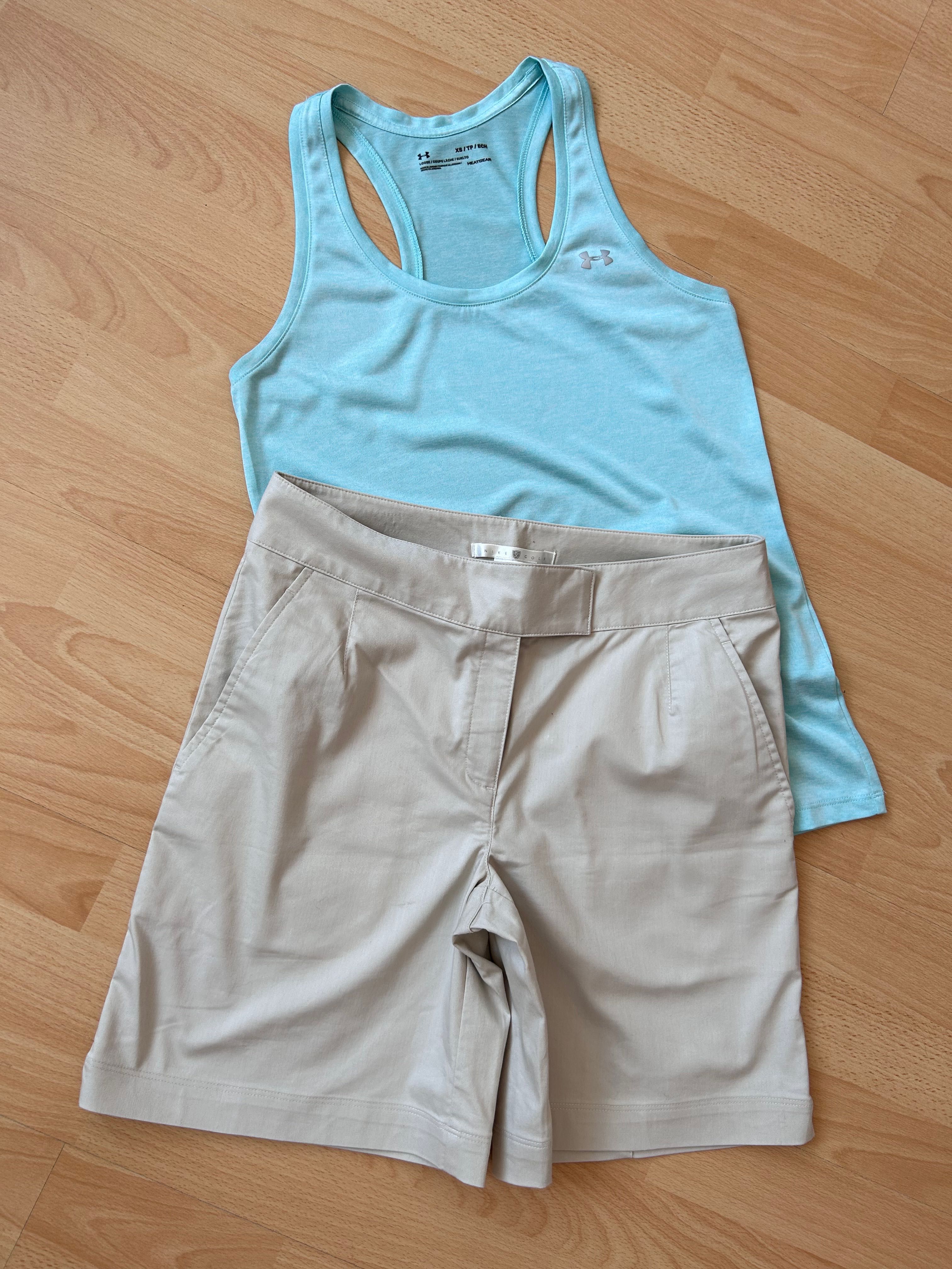 Сет спортен топ и къси панталони Under armour & Nike golf С размер