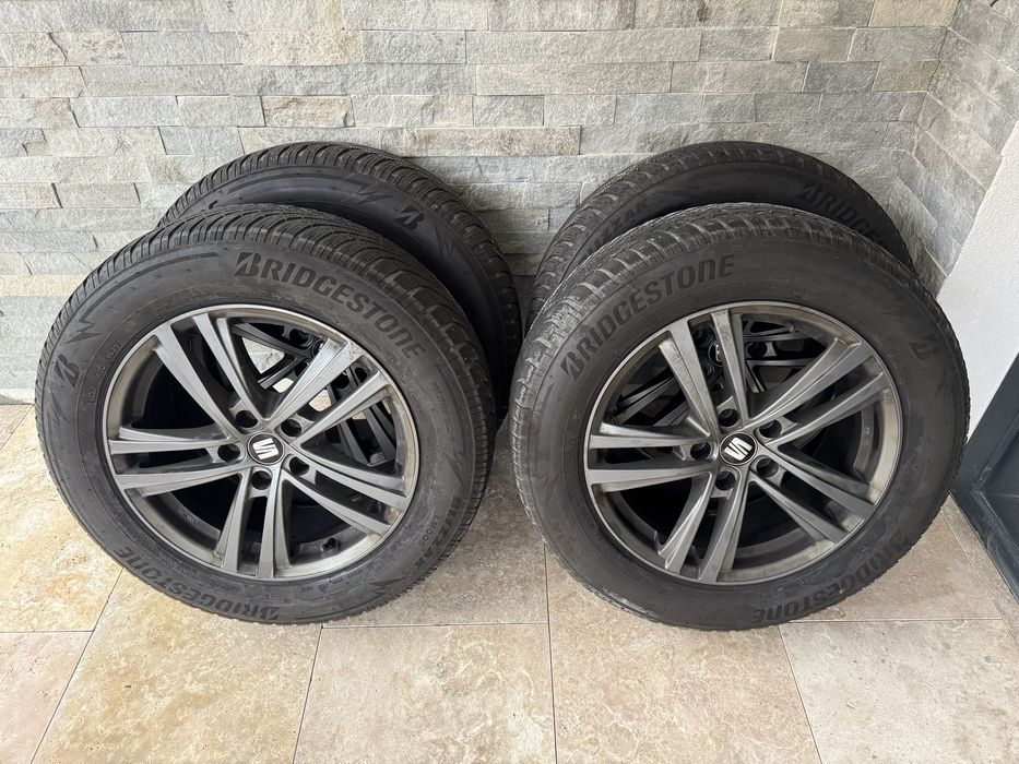 Anvelope iarna 215 65 17,jante aliaj originale Seat