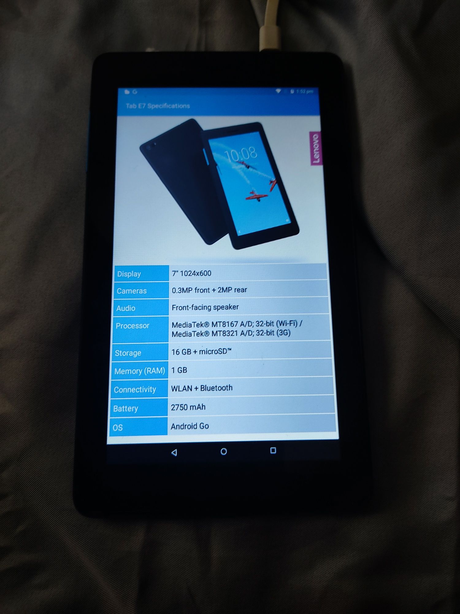 Tabletă Lenovo cu SIM 3G pentru copii generație mai nouă android 8