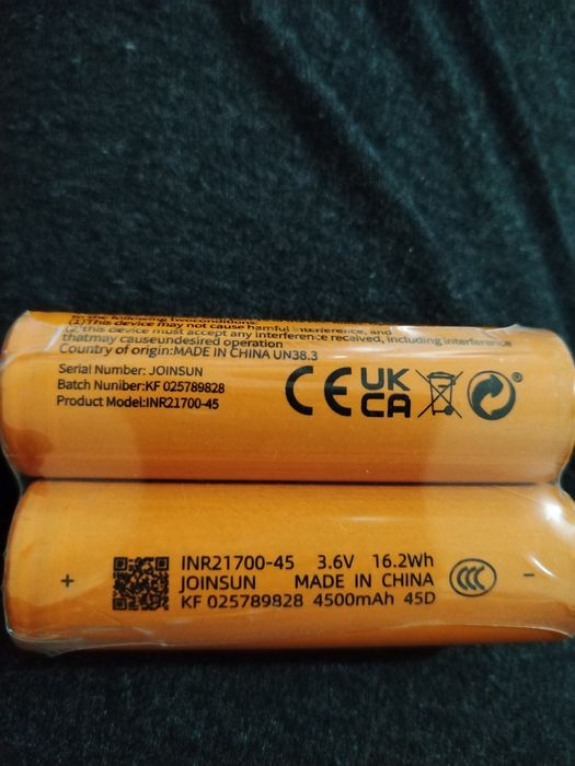 Литиево йони батерии 21700. 3,6V. 4500mah.
