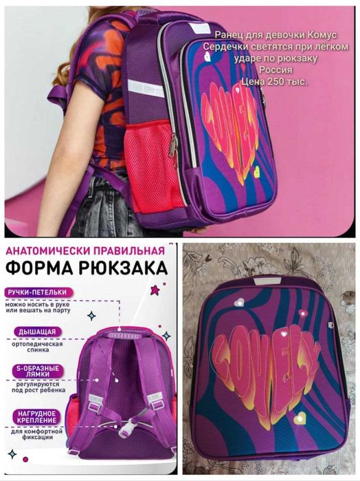 Рюкзак школьный детский для девочки недорого