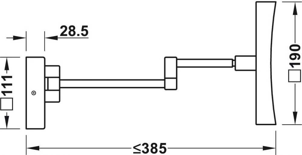 Oglinda de cosmetica Hafele 983.27.002, marire 5x, led, patrat