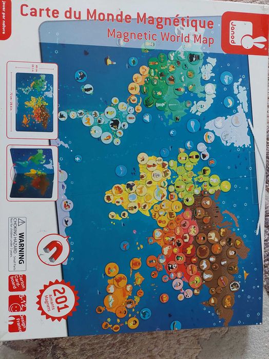 Harta magnetica cu magneti